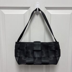 Harveys Seat Belt Bag Charcoal Gray Woven Satchel Shoulder‎ Bag